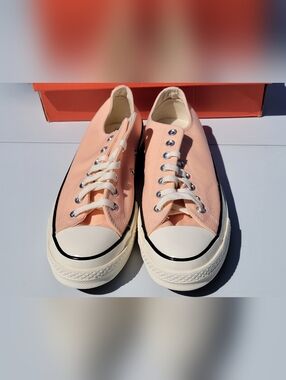 MENS 9.5/WOMENS 11.5 CONVERSE CHUCK 70 VINTAGE LOW – CHEEKY CORAL – NEW